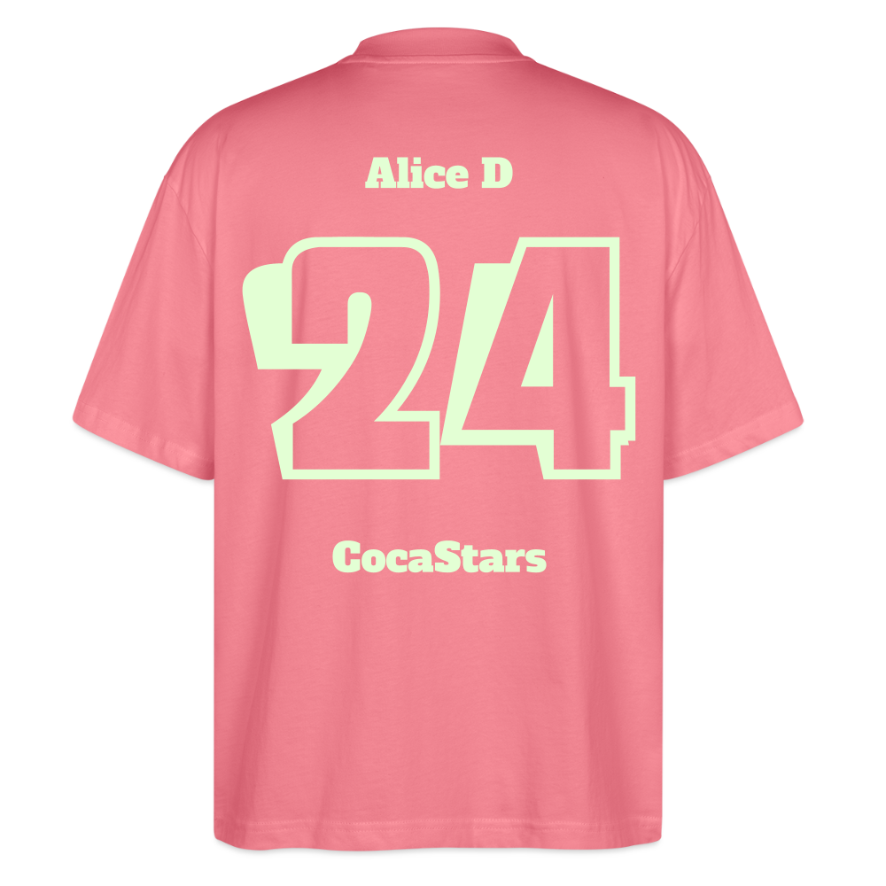 T-Shirt OS 200 g/m² - DTC - GLOWY_24ALICE - pink joy