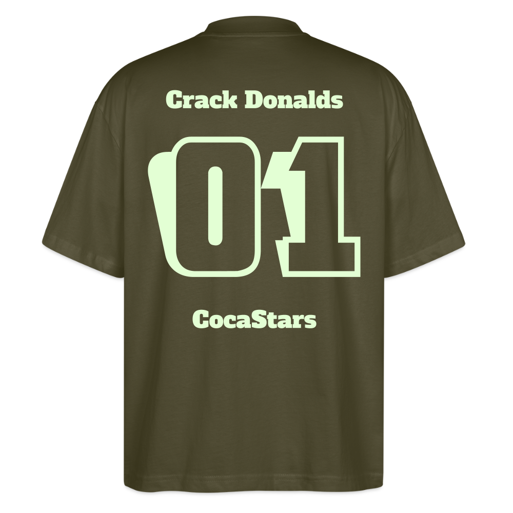 T-Shirt OS 200 g/m² GLOWY_01CRACK - khaki