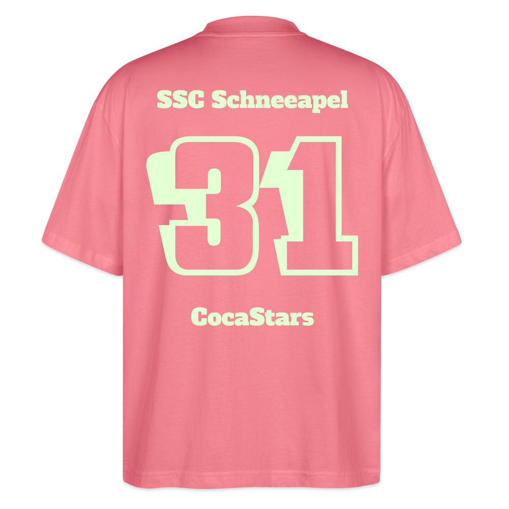 T-Shirt OS 200 g/m² - DTC - GLOWY_31SCHNEEAPEL - pink joy