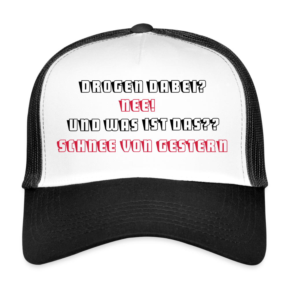 MESHCAP UNISEX ZPC_"SCHNEE1" - white/black