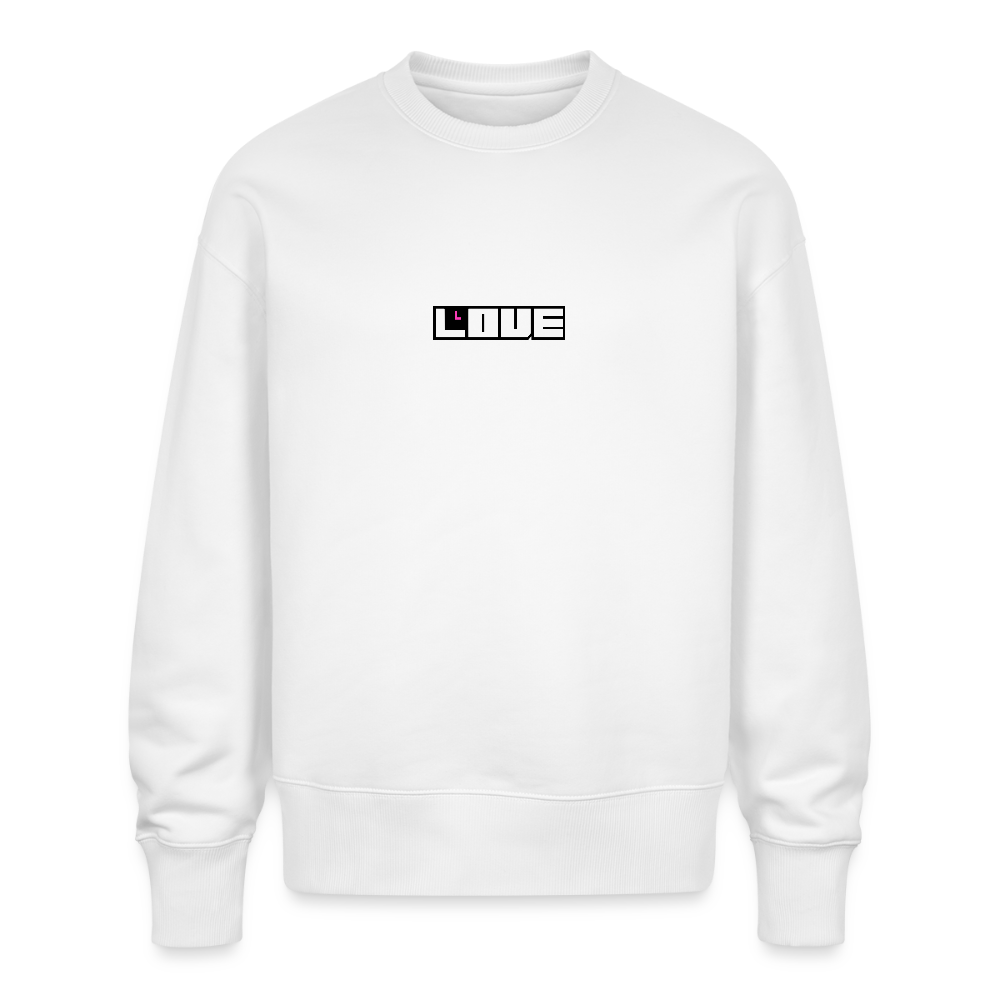 Unisex OS Organic Sweatshirt 350 g/m² - USC_LOVE - white