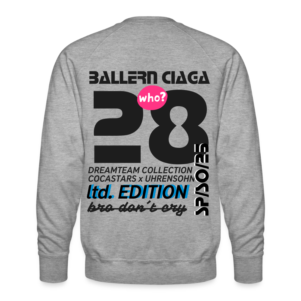 Men’s Premium Sweatshirt - DTW - 28BALLERNCIAGA28 - heather grey