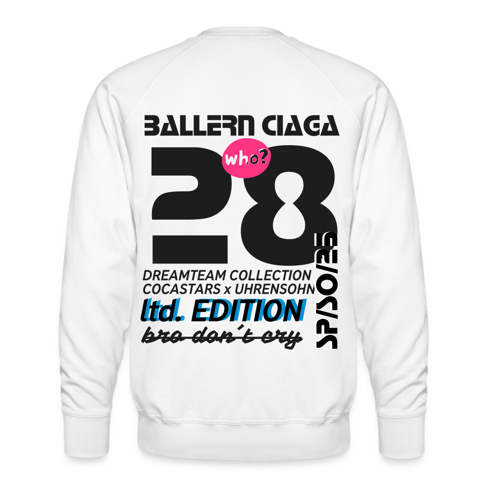 Men’s Premium Sweatshirt - DTW - 28BALLERNCIAGA28 - white