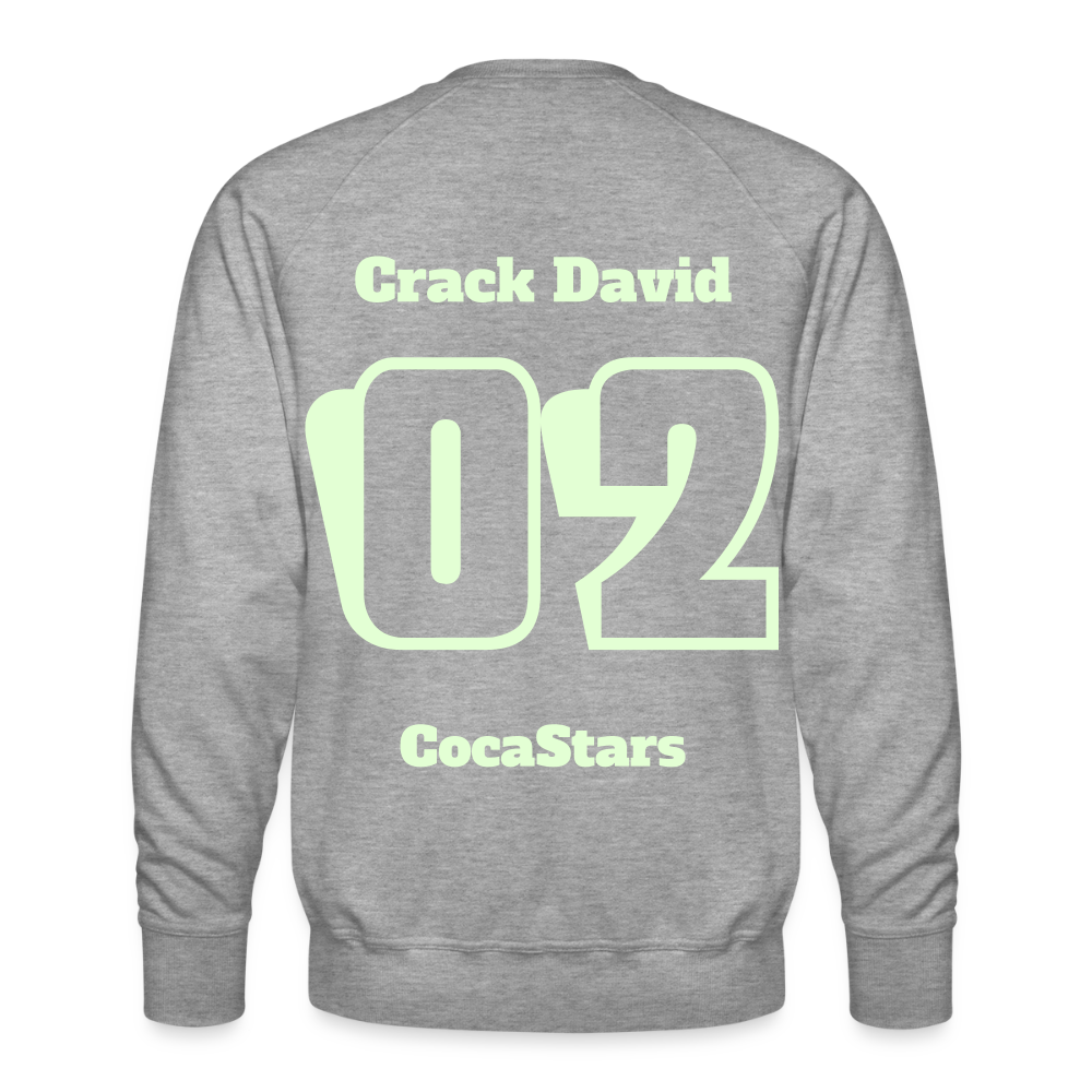 M.P. Sweatshirt - DTG - 02CrackDavid - heather grey