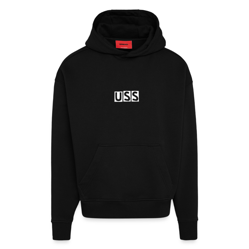 HOODIE W/WHO?MORE3 - SOLID BLACK
