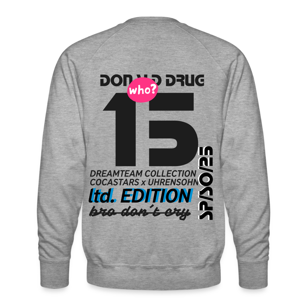Men’s Premium Sweatshirt - DTW - 15DONALDDRUG15 - heather grey