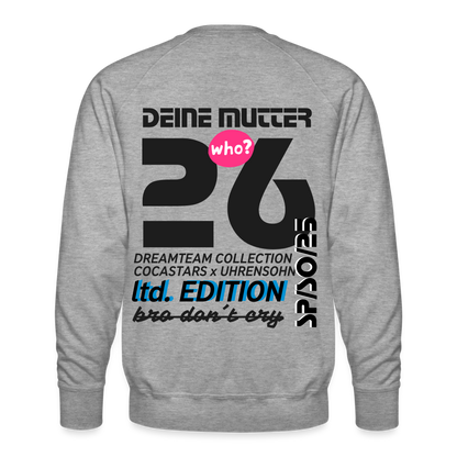 Men’s Premium Sweatshirt - DTW - 26DEINEMUTTER26 - heather grey