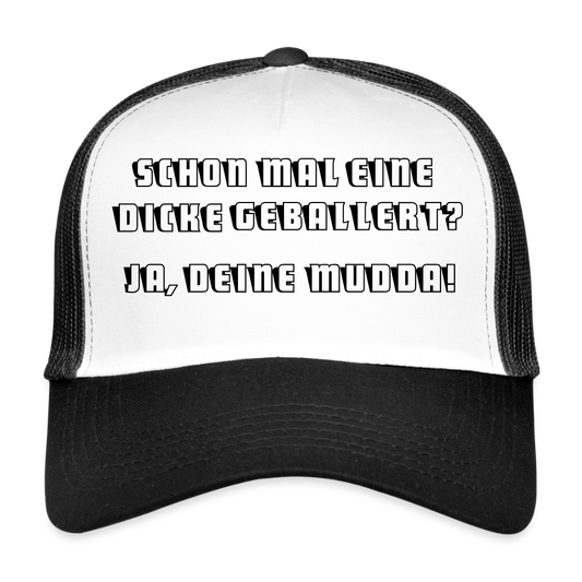 MESHCAP UNISEX ZPC_"MUDDA1" - white/black