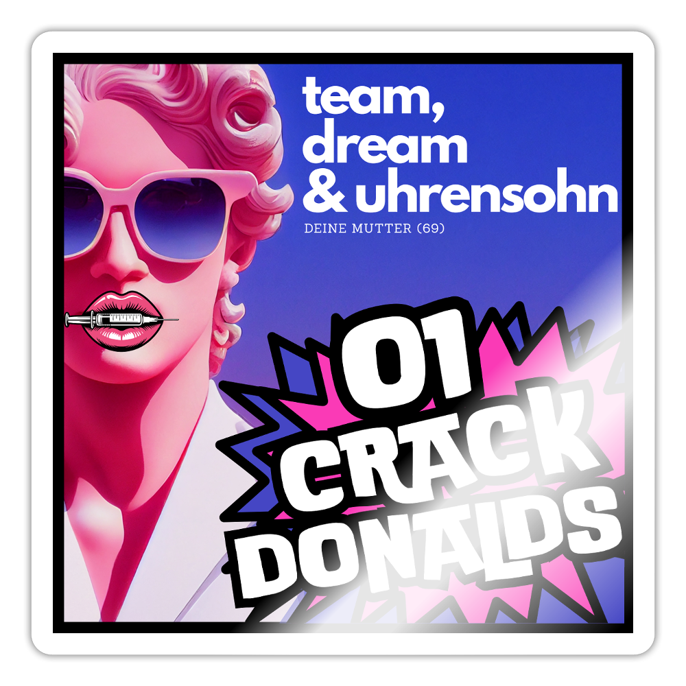 STICKER - 01CRACK - white glossy