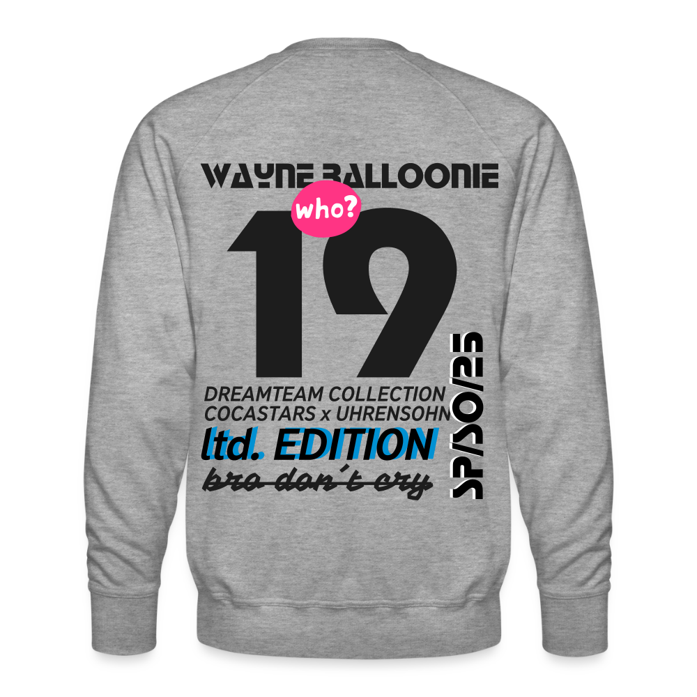 Men’s Premium Sweatshirt - DTW - 19WAYNEBALLOONIE19 - heather grey