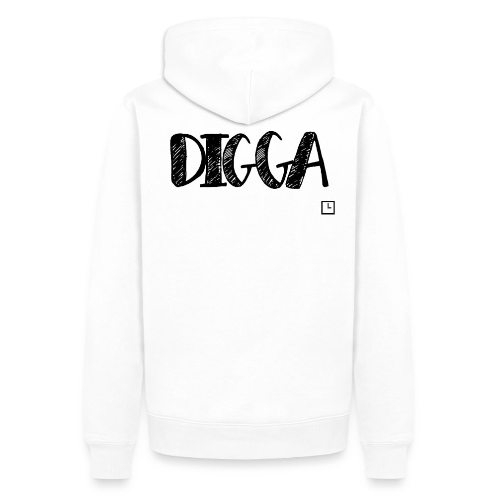 HOODIE DIGGA - white