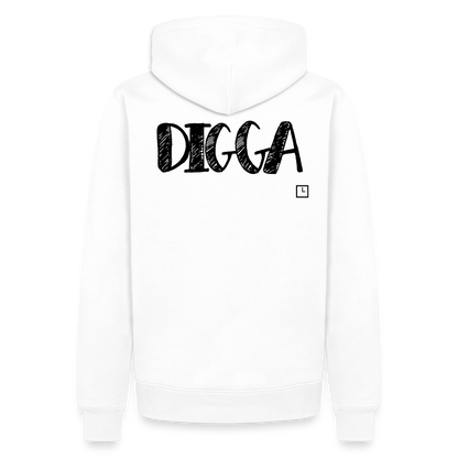 HOODIE DIGGA - white