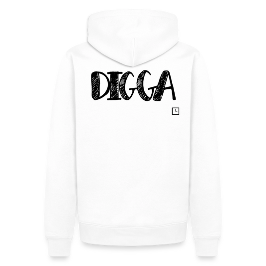 HOODIE DIGGA - white