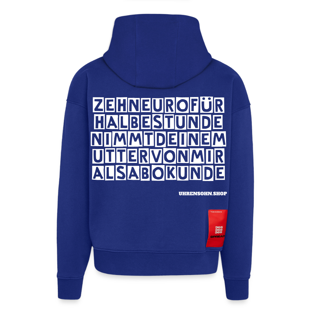 HOODIE W/WHO?MORE3 - Iconic Blue