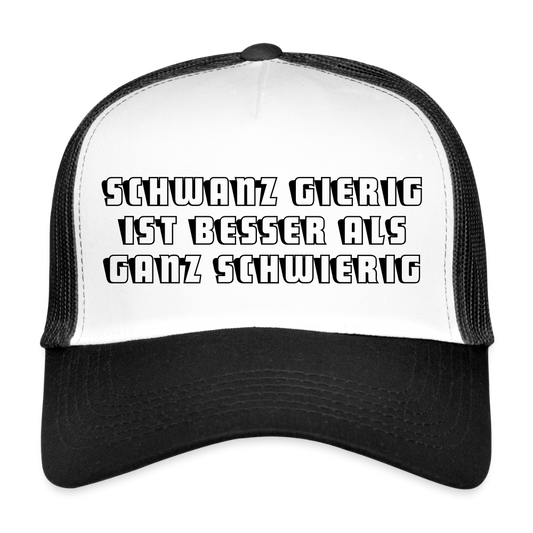 MESHCAP UNISEX ZPC_"SCHWANZ1" - white/black