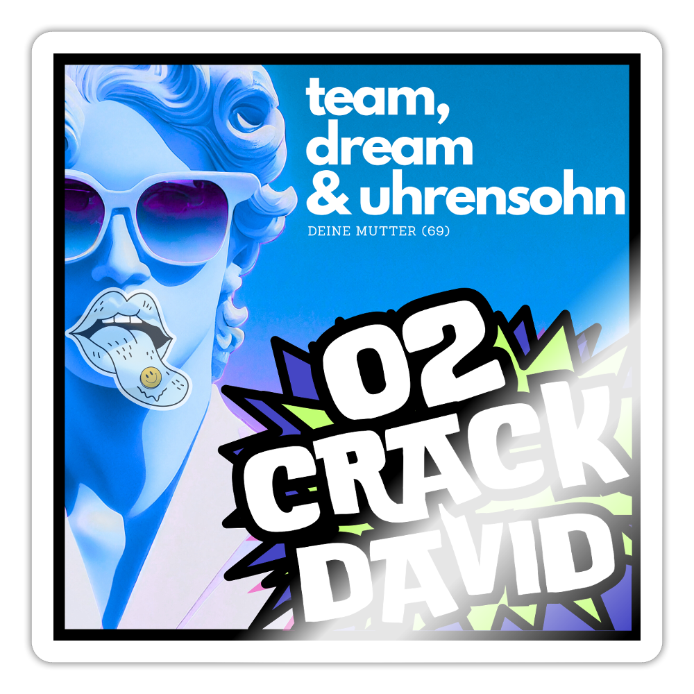 STICKER - 02DAVID - white glossy