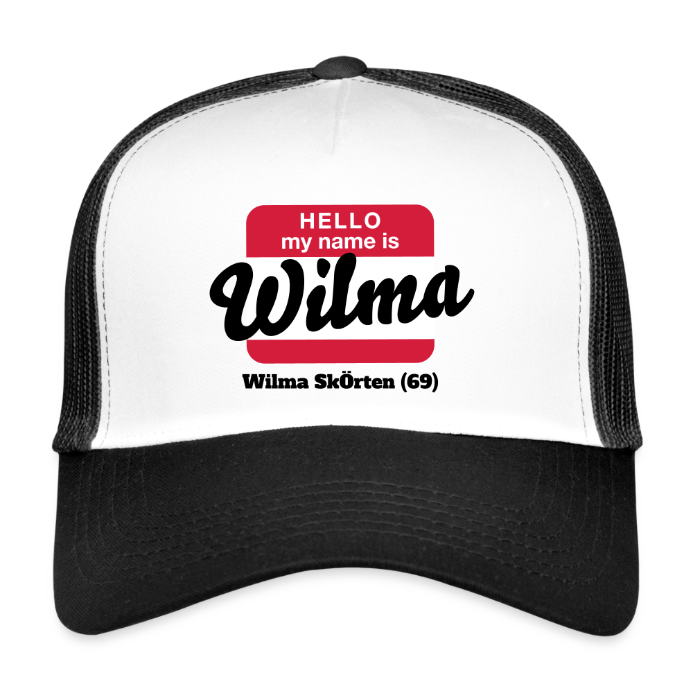 Trucker Cap - NAME - Wilma - white/black