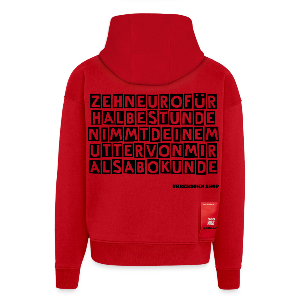 HOODIE B/WHO?MORE3 - red