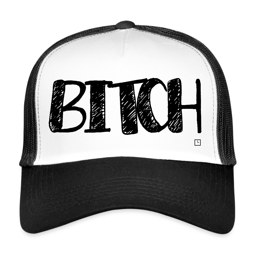 MESHCAP BITCH - white/black