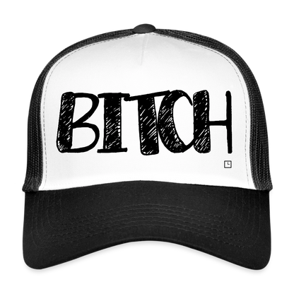 MESHCAP BITCH - white/black