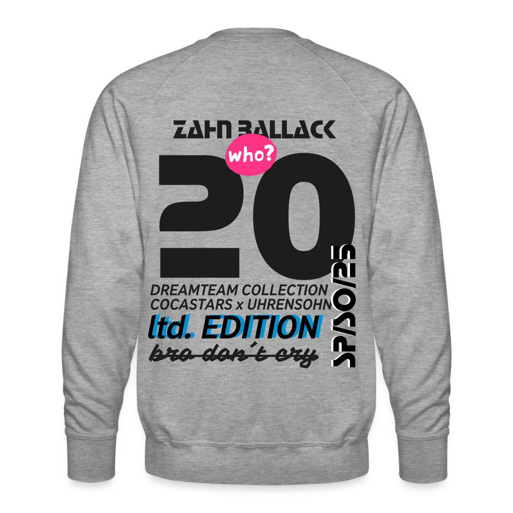 Men’s Premium Sweatshirt - DTW - 20ZAHNBALLACK20 - heather grey