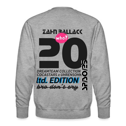 Men’s Premium Sweatshirt - DTW - 20ZAHNBALLACK20 - heather grey