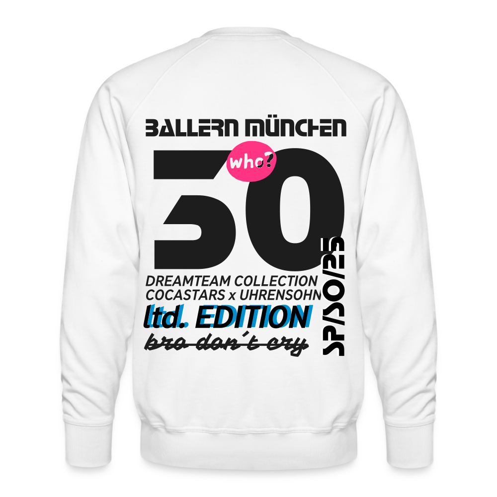 Men’s Premium Sweatshirt - DTW - 30BALLERNMÜNCHEN30 - white