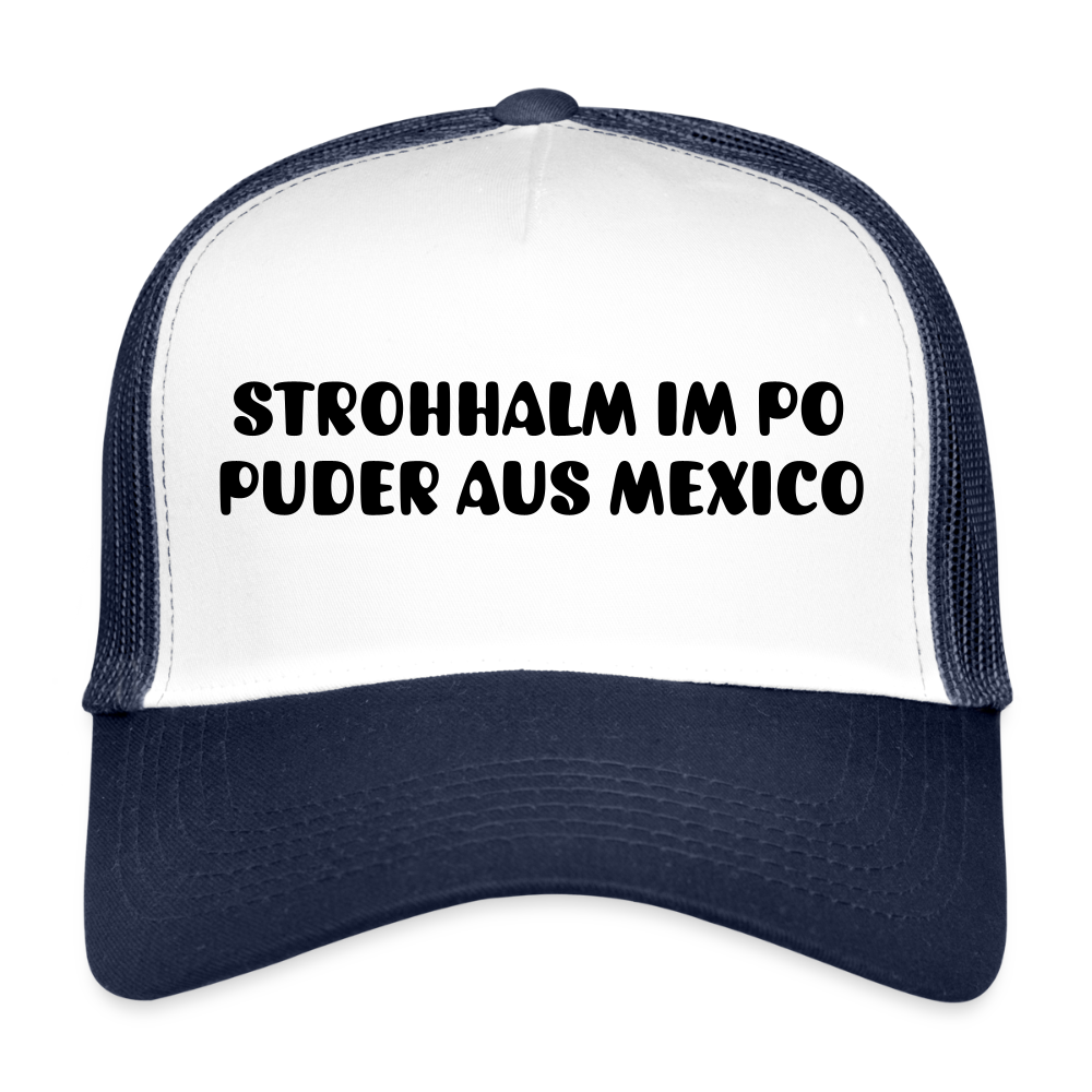 MeshCap - USC - "STROHALM" - white/navy