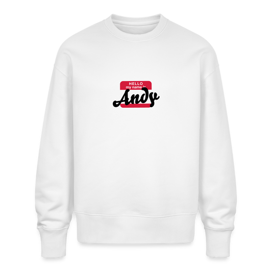 Sweatshirt OS 350 g/m² NAME - BRUDI_ANDY - white