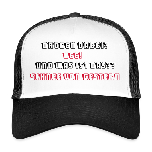 MESHCAP UNISEX ZPC_"SCHNEE1" - white/black