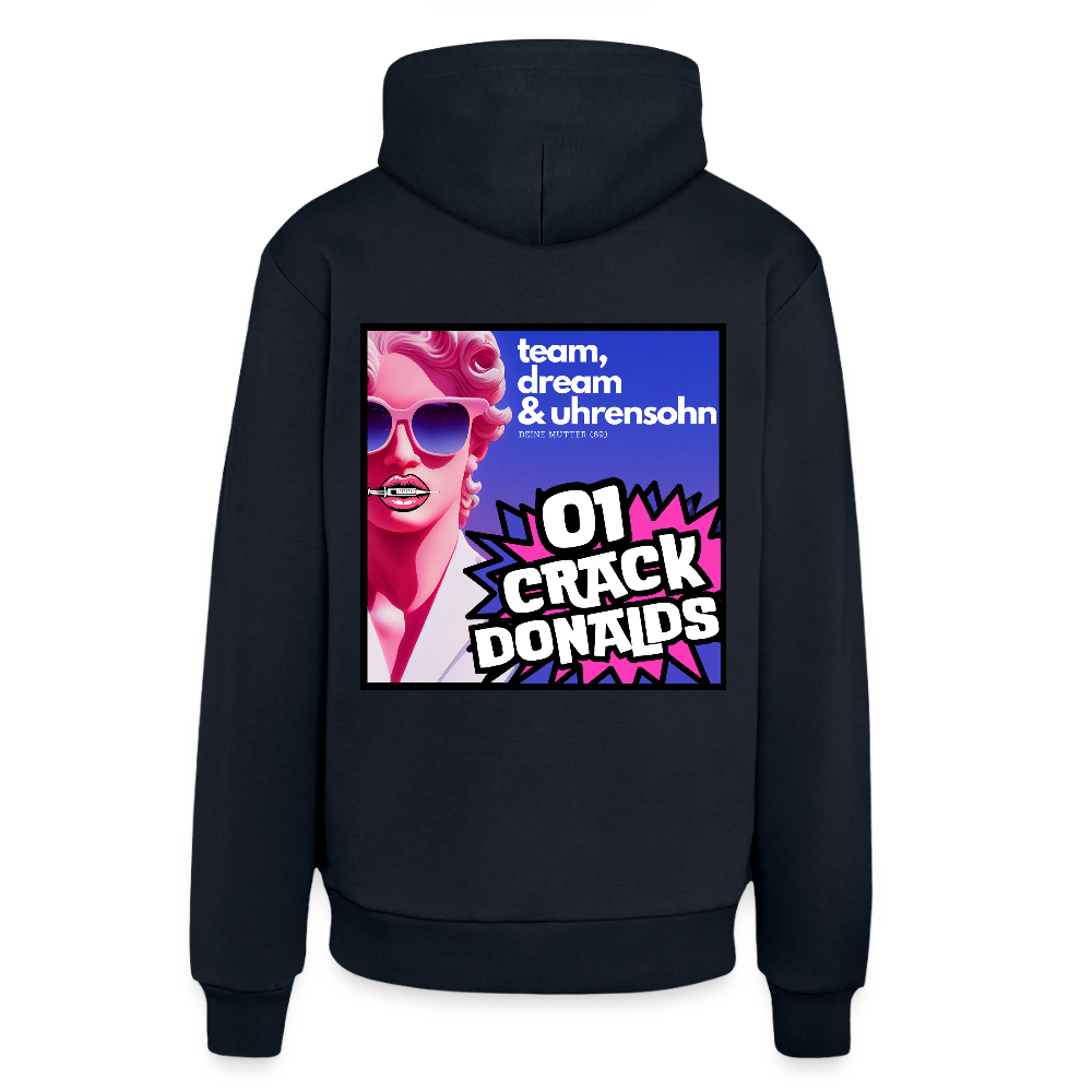 ORGANIC HOODIE - 01CRACK - DARK NAVY