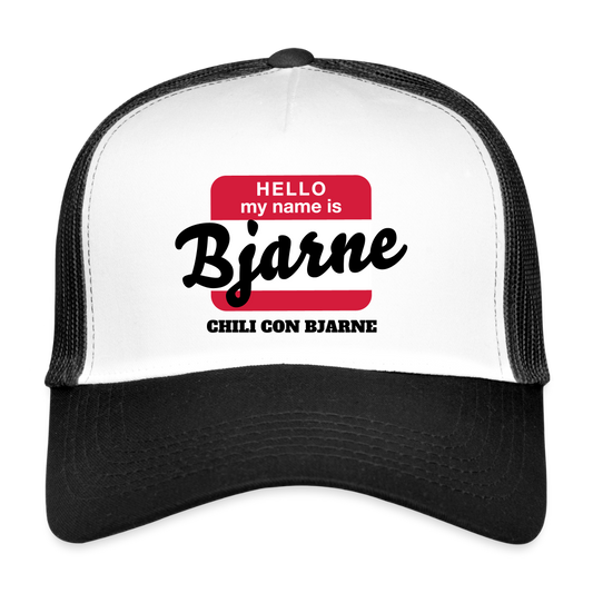 Trucker Cap - NAME - BRUDI CHILI_CON_BJARNE - white/black