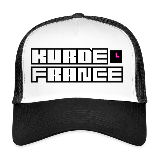 MeshCap - USC - "KURDE FRANCE" - white/black