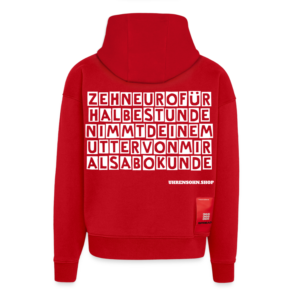 HOODIE W/WHO?MORE3 - red
