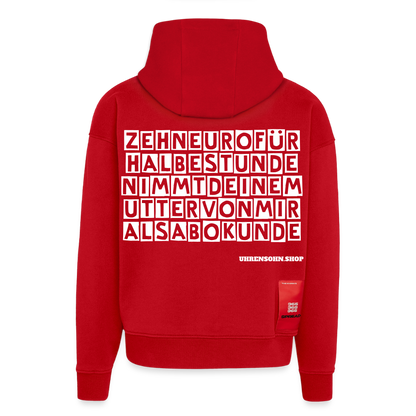 HOODIE W/WHO?MORE3 - red