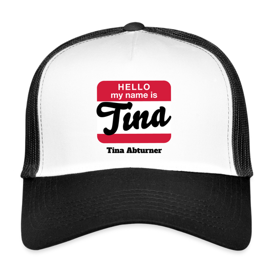 Trucker Cap - NAME - Tina - white/black