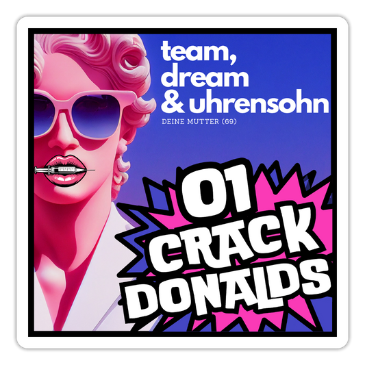 STICKER - 01CRACK - white matte