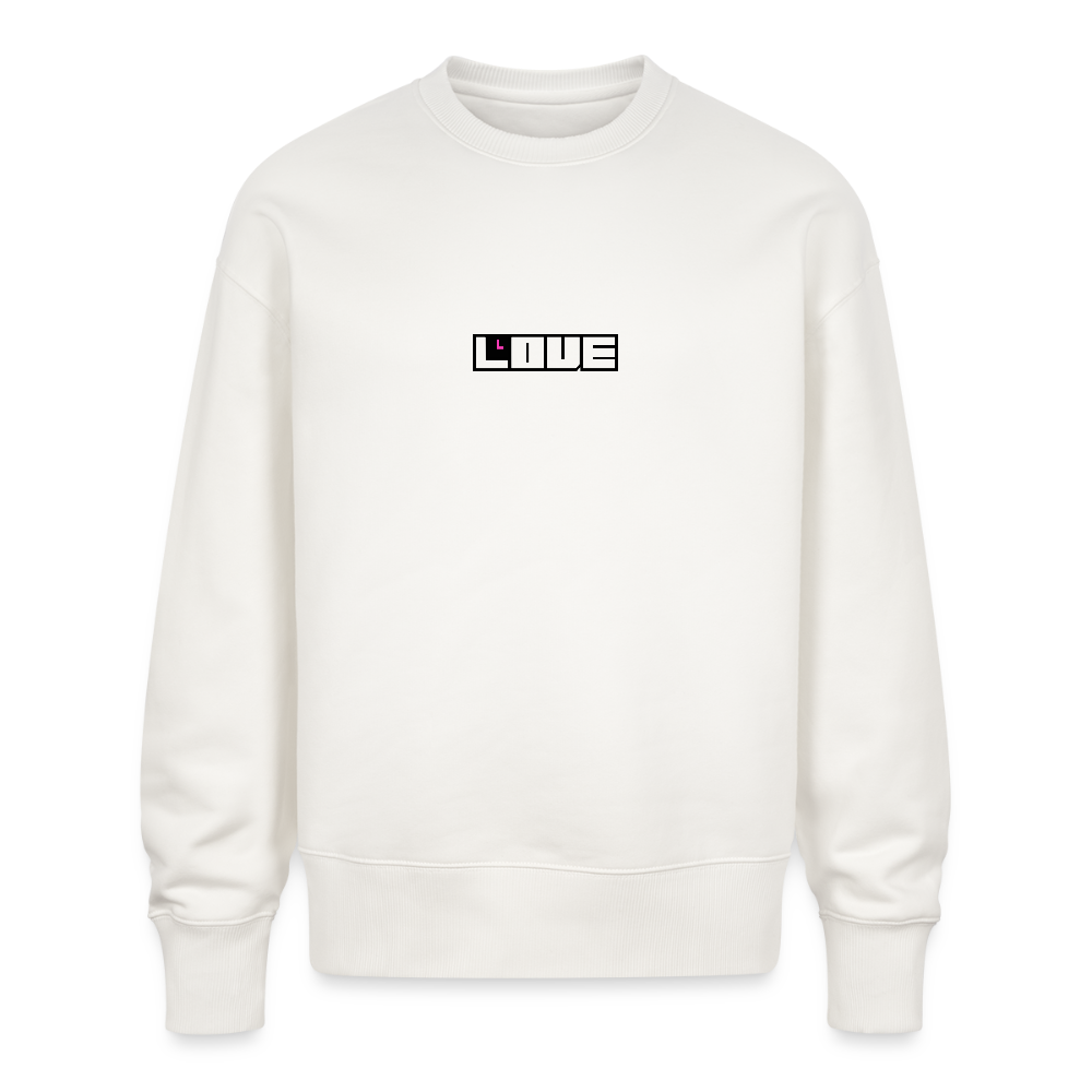 Unisex OS Organic Sweatshirt 350 g/m² - USC_LOVE - OFF WHITE