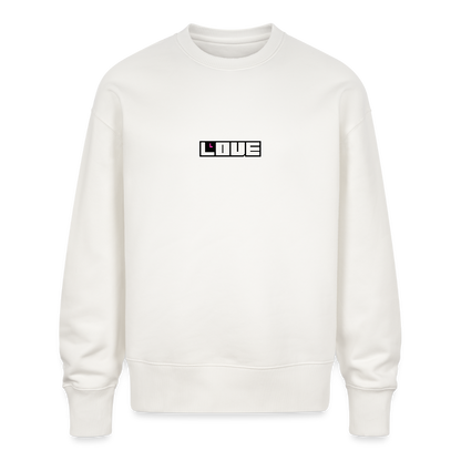 Unisex OS Organic Sweatshirt 350 g/m² - USC_LOVE - OFF WHITE