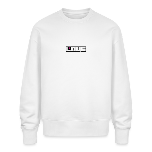 Unisex OS Organic Sweatshirt 350 g/m² - USC_LOVE - white
