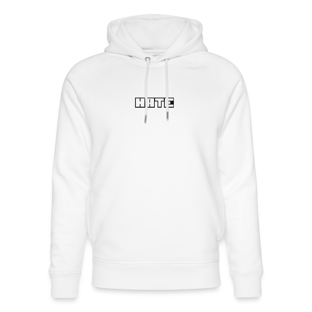 Unisex Organic Hoodie 300 g/m² - USC_HATE - white