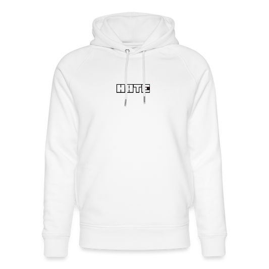 Unisex Organic Hoodie 300 g/m² - USC_HATE - white