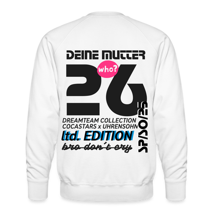 Men’s Premium Sweatshirt - DTW - 26DEINEMUTTER26 - white