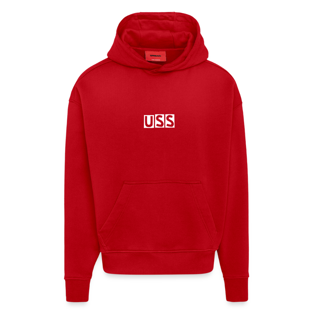 HOODIE W/WHO?MORE3 - red